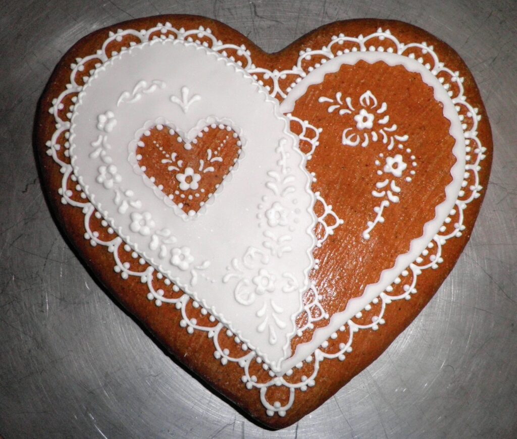 Lebkuchenherz zum Valentinstag