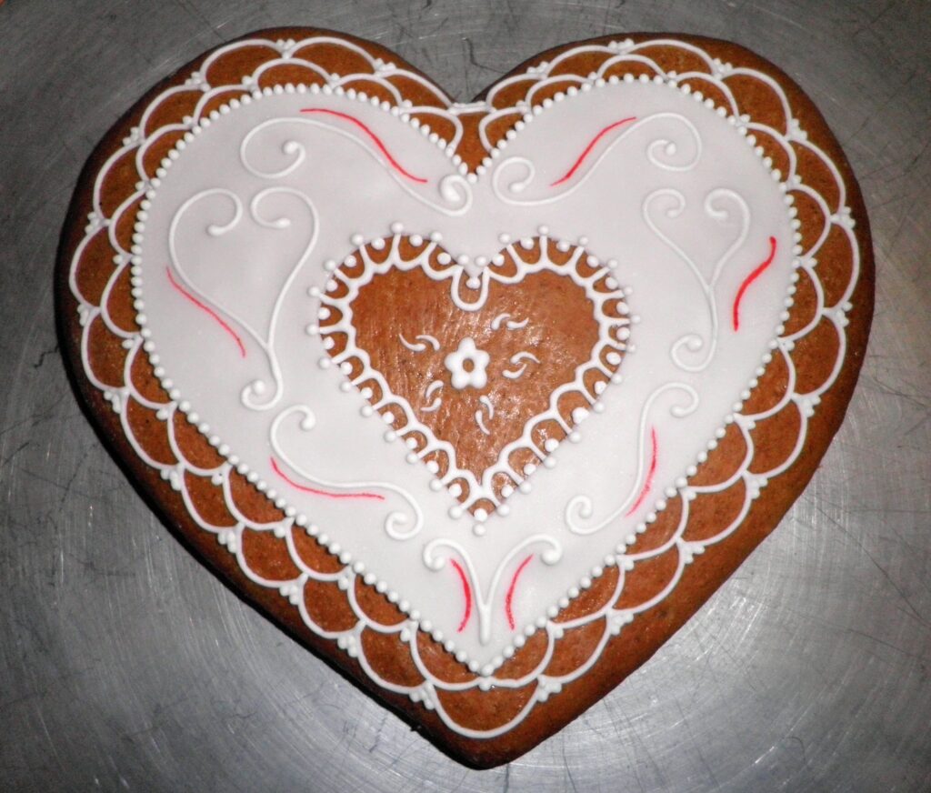 Lebkuchenherz zum Valentinstag